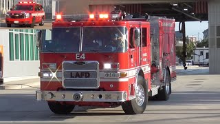 LAFD Engine 4 & EMS 1 Responding
