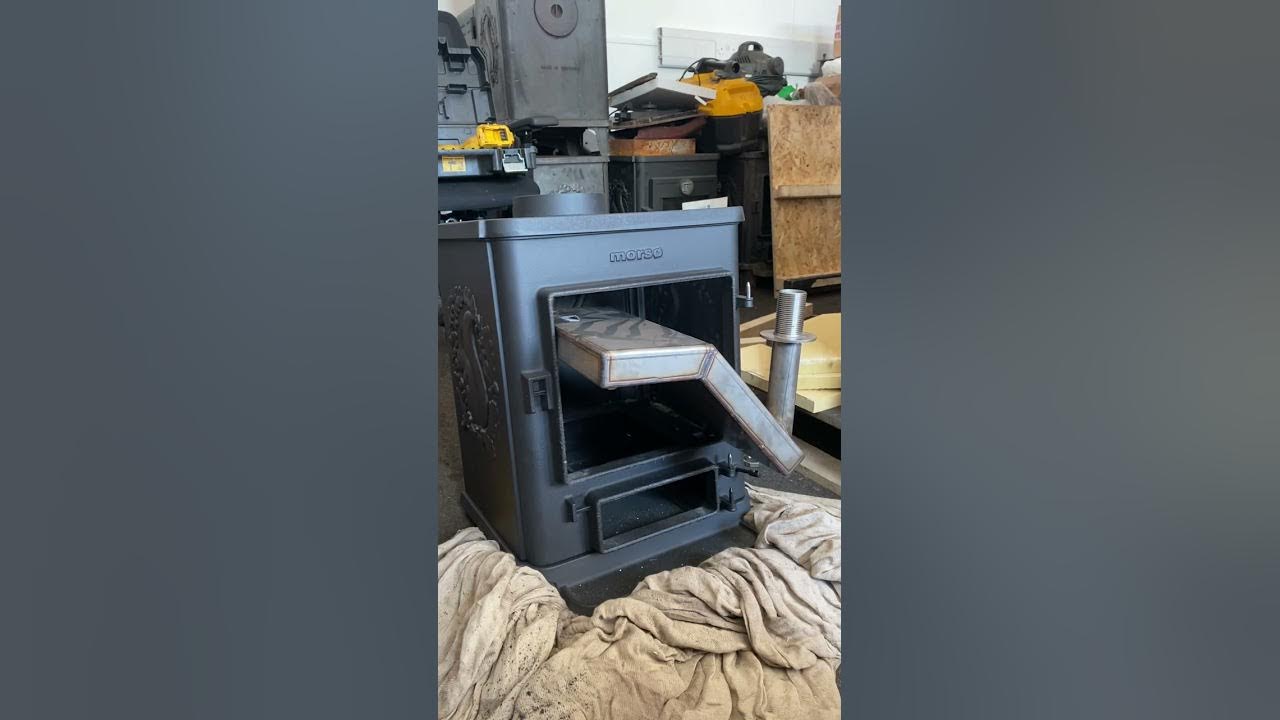 How to fit a back boiler into a Morso Squirrel 1410 - YouTube
