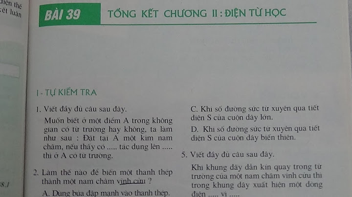 Giải bài tập vật lý 9 bài 39 năm 2024