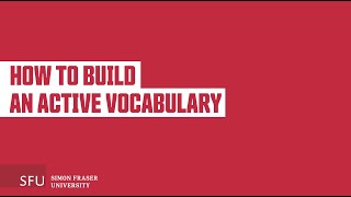Full English Language and Culture Program Instructor Tips: How to Build an Active Vocabulary Update