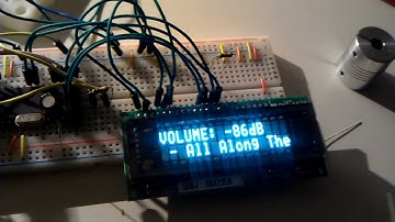 PIC Microcontroller + Spotify title scrolling text on VFD