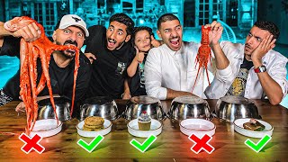 اكلنا استكوزا 🦞 و اخطبوط 🦑 ني | تحدي لا تختار الطبق الخطأ ❌ مع انت تستطيع