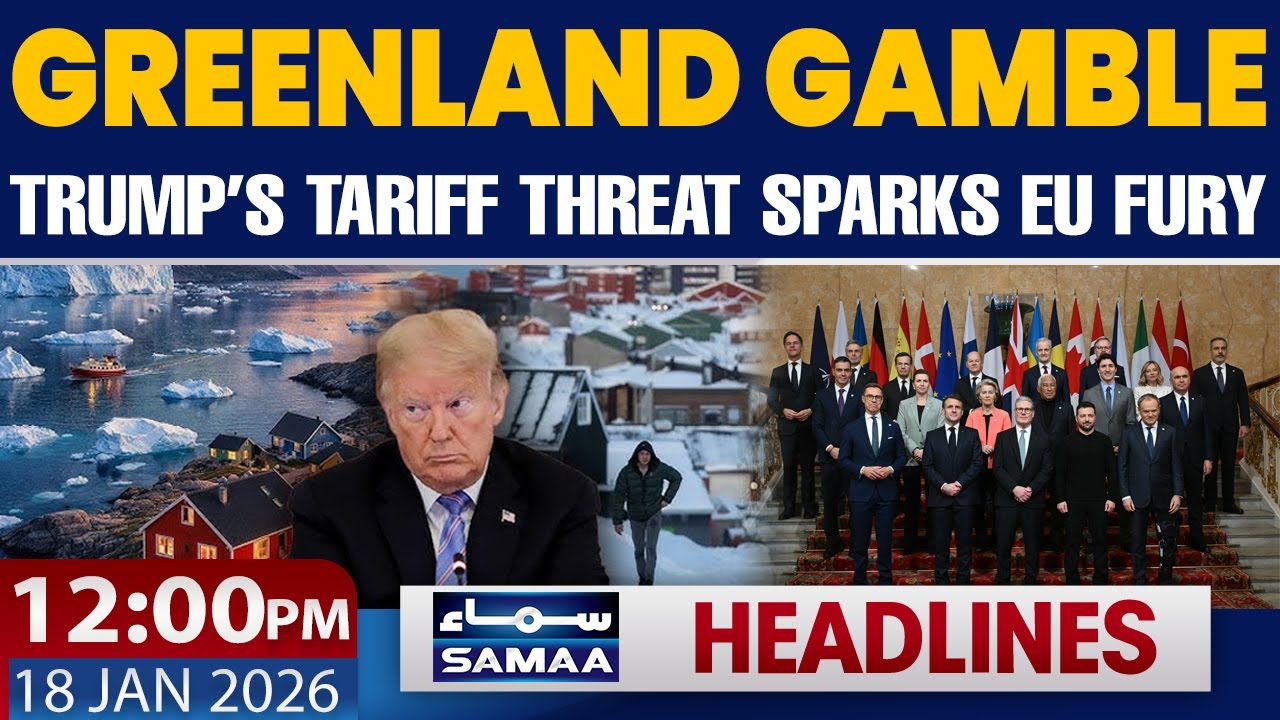 Greenland Gamble | Trump’s Tariff Threat Sparks EU Fury | 12PM News Headlines