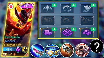 Aldous Secret Build And emblem For Early Damage | Aldous Best Build 2022