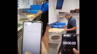 duet with dennis, the world fastest pizza maker #dominospizza #pizzamaker #dominoswijaya