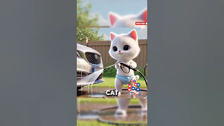 Watch the video about Baby Cat Blasts Car Clean 🚿😹#cat #cuteanimal #funny #animation #cartoon #catlovers #cutecat