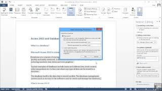 Microsoft Word 2013 Tutorial | Restricting Editing For Parts Of A Word Document screenshot 5