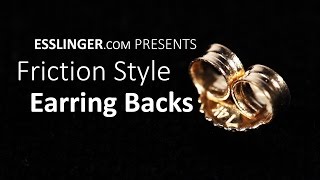 Friction Style Earring Backs - Replacement Gold Earring Back