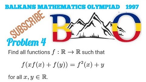 Balkan Mathematics Olympiad 1997 Problem 4 | Functional Equation