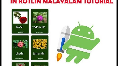 Recyclerview & cardview in  kotlin Malayalam tutorial class 4