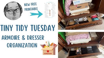 🍃Master Bedroom Armoire & Dresser Declutter & Reorganization | Tiny Tidy Tuesday Ep 10