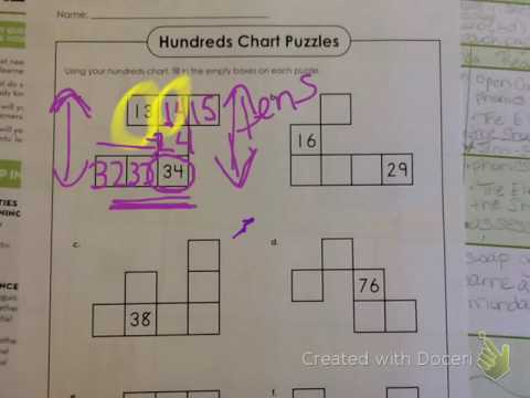 hundreds chart puzzle morning work 10 25 youtube hundred chart puzzles