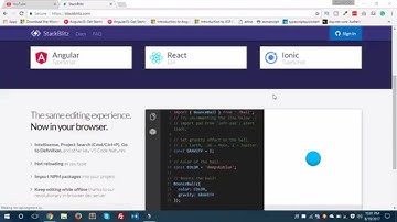 StackBlitz - Online VS Code Editor For Angular and React - Introduction