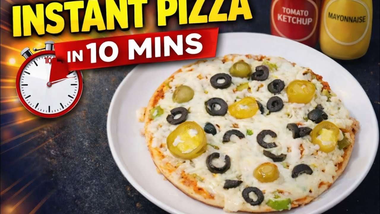 Ready Made Base Se Bana Dhamaakedar Pizza 🍕Ghar Par Bana Street Style Instant Pizza In10 Mins🔥🥳