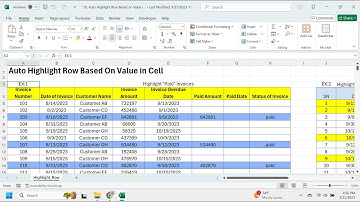 How to Auto Highlight Row Based on Cell Value in Excel
