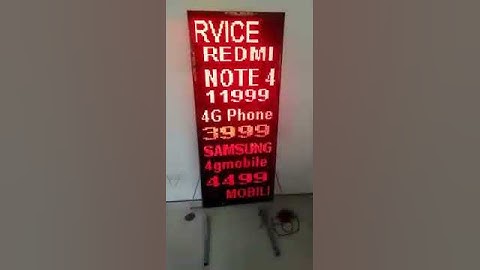 P10 Red scrolling led display vertical and horizontal with stand