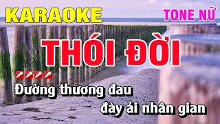 Karaoke Thói Đời Tone Nữ Nhạc Sống | Nguyễn Linh