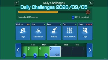 【Microsoft Minesweeper Online】  Daily Challenges Sep 05, 2023