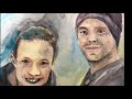 Noah mit Manuel Neuer -  Watercolor after a selfie #selfie #neuer #aquarell #watercolor #fußball