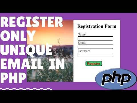 Register Only unique Email || Show Message If Email Already Exists || Using PHP & MYSQL || Easy Way.