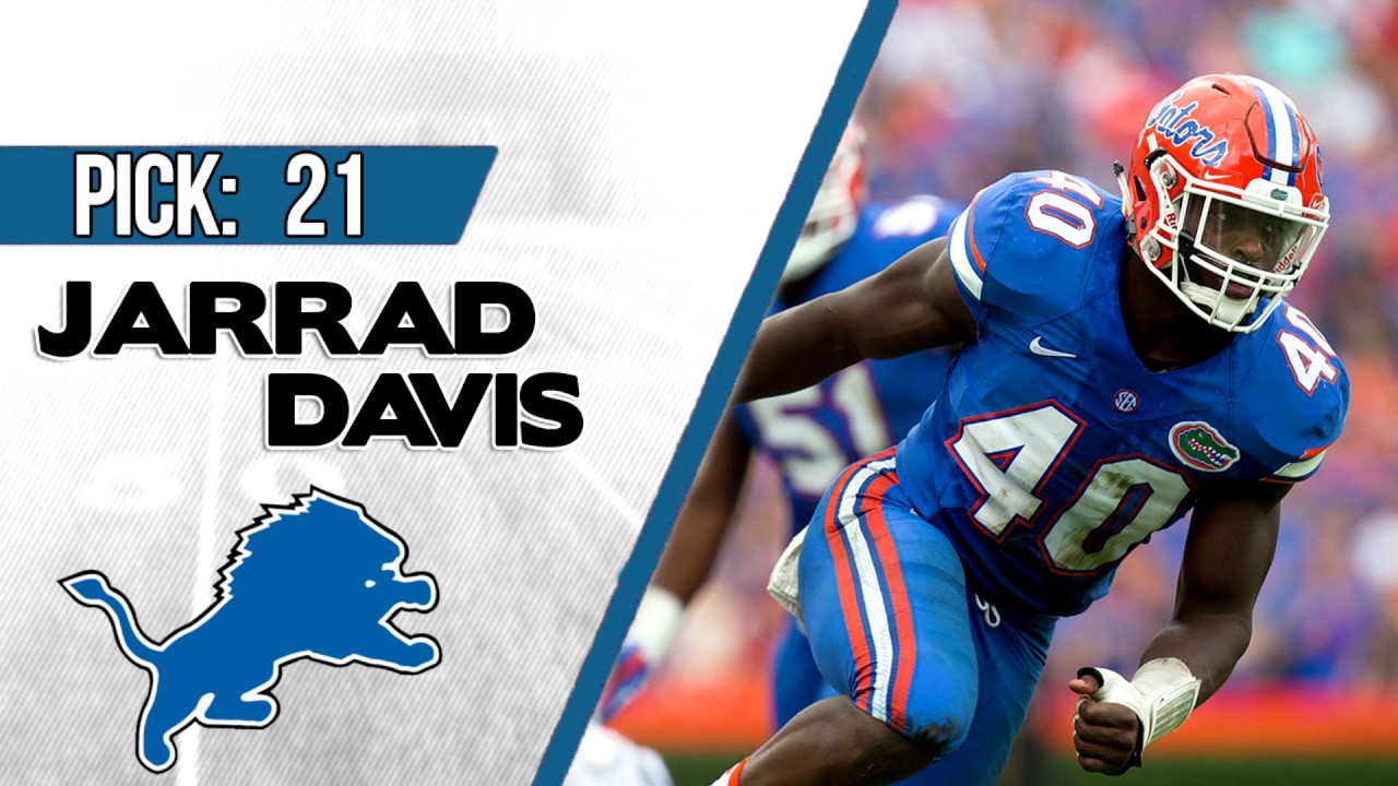 DETROIT LIONS SELECT JARRAD DAVIS 21ST OVERALL | 2017 NFL DRAFT