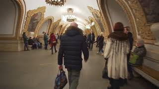 картинка: Russia, Moscow, metro ride from Ки́евская to Краснопре́сненская