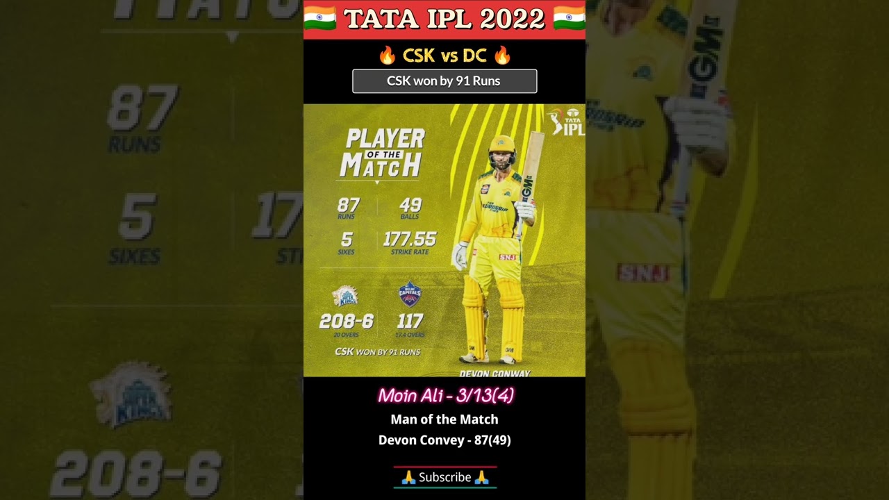 Chennai Super Kings vs Delhi Capitals Match Highlights 🔥