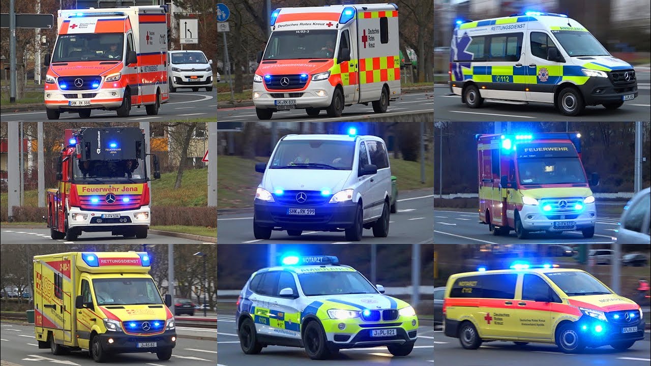 🚨 [Einsatzreicher Tag in Jena] Rettungsdienst (u.a. zu einem schweren VKU) + Feuerwehr