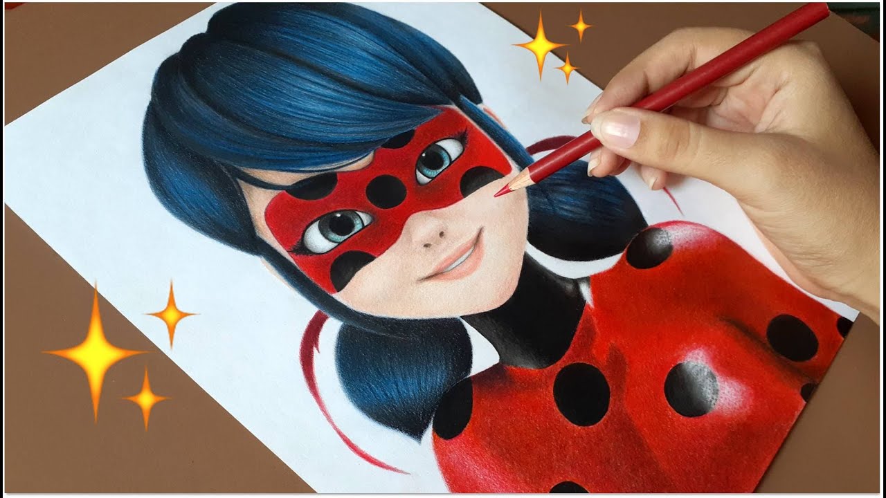 Dibujando a Ladybug con lápices de colores♥ - Dibujos de Miraculous  Ladybug♥ / How to draw Ladybug ♥ - thptnganamst.edu.vn