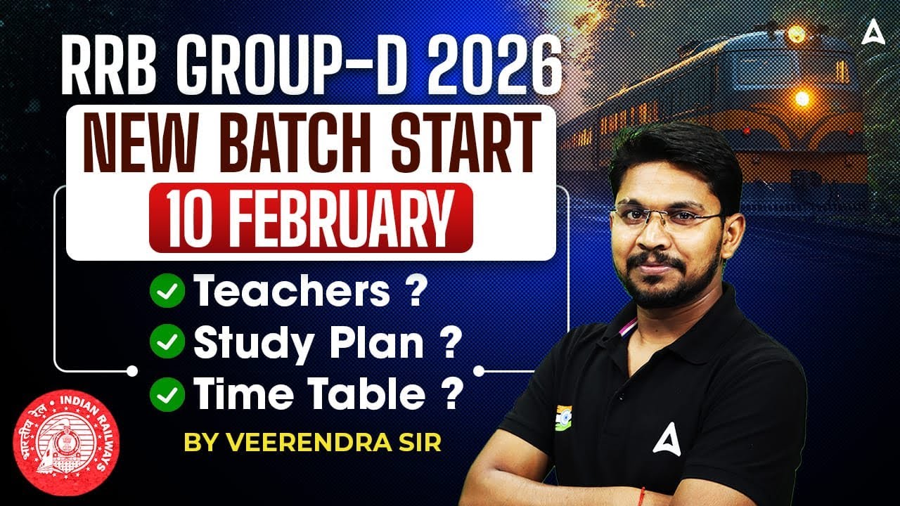 RRB Group D 2026 Preparation | New Batch Starts | Teachers, Study Plan & Timetable By Veerendra Sir