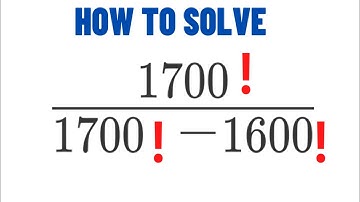 Math Olympiad •A Nice Math problem with Factorial🔥A Nice Algebra problem