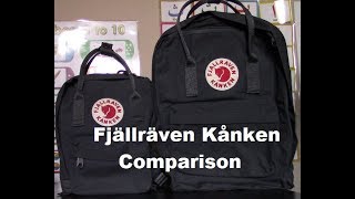 Fjällräven Kånken Mini & Classic Comparison