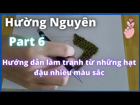 cách làm tranh từ hạt đậu