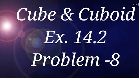 8th class,Chp no:14,Surface Area and Volume (Cube and Cuboids)Ex:14.2. Problem:8(Requested video) .