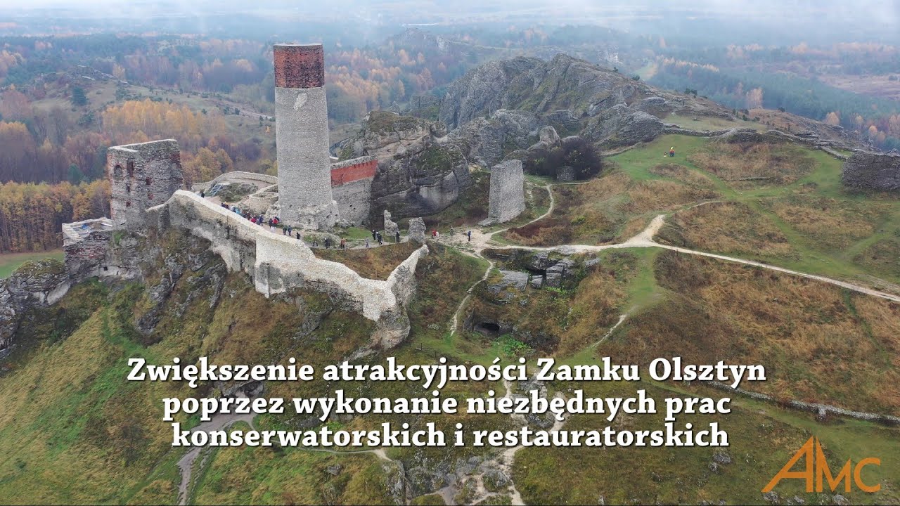 Zamek Olsztyn - nowa część trasy turystycznej, prace restauratorskie i konserwatorskie