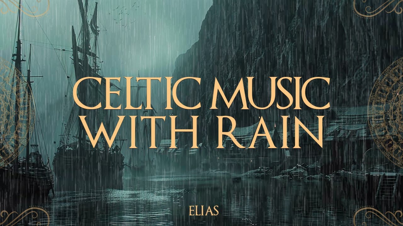 Relaxing Celtic Music - A Rain Moody  Night at the Ruined Medieval Harbor - 11 hours No ads