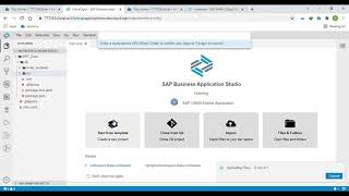 Module 6 : Setting up your firts HANA project in SAP Business Application Studio