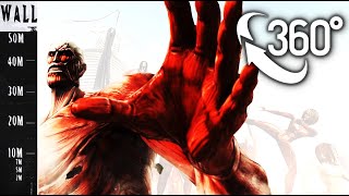 How big are the titans? Experience it for yourself | Attack on Titan | 360 VR | 8K Ambisonics screenshot 4