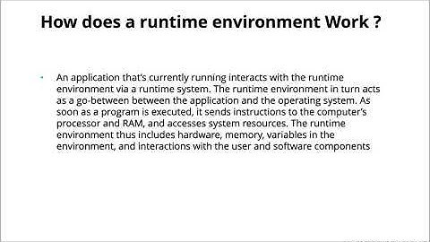 #NodeJS, Runtime Environment
