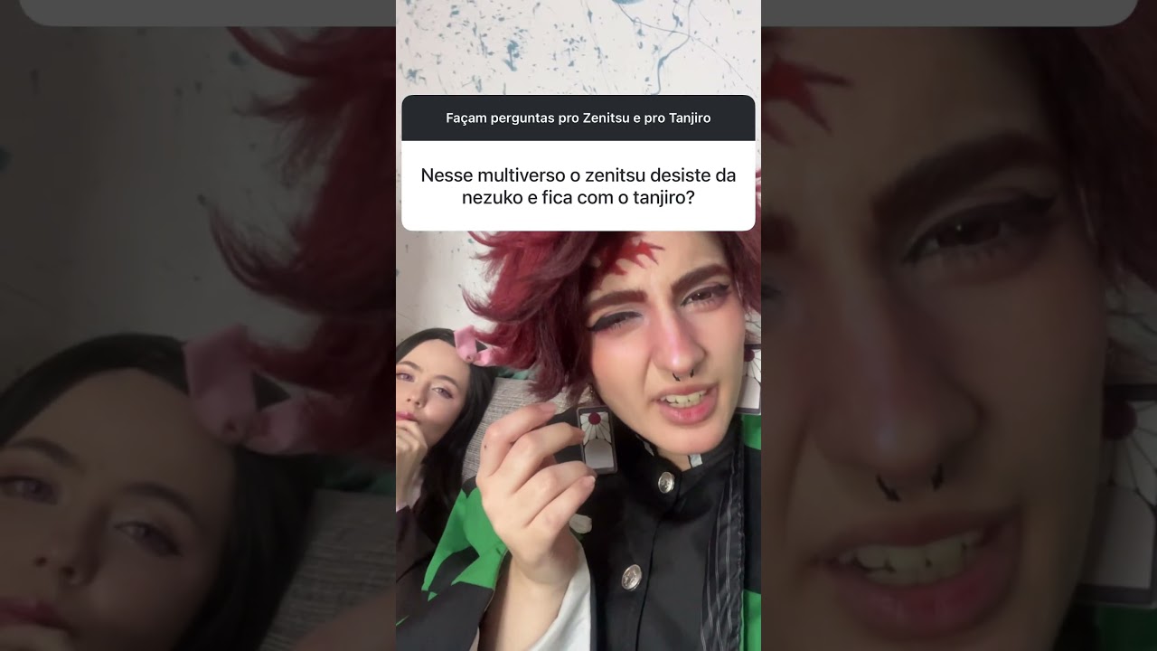 TANJIRO E ZENITSU RESPONDEM!! #cosplay #kimetsunoyaiba #demonslayer @Nandalorenzine