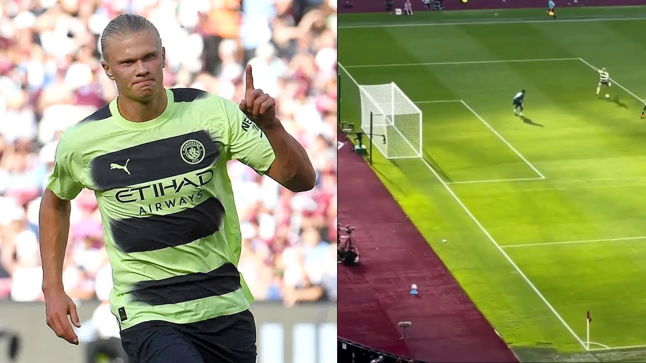Erling Haaland's Premier League Debut Goals vs West Ham Fan Reaction