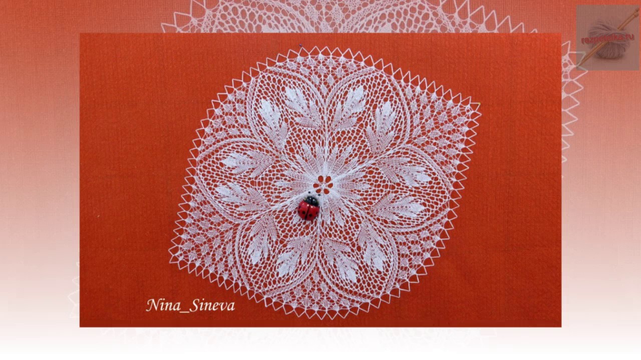 Салфетки спицами. Knitted cloth.