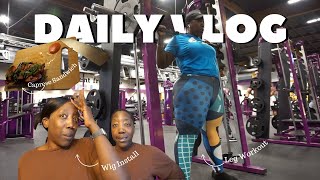 Daily Vlog | Day 19 of 90!  Sunday workout, Making an openfaced sandwich and Installing a wig!