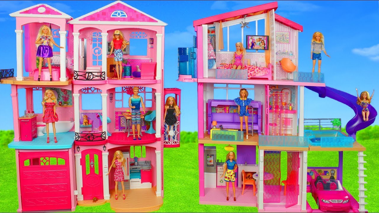 dollstore ropa Barbie Dolls: DreamDreamhouse - Sisters Play Doll & Barbie Hosue - Toys for Kids