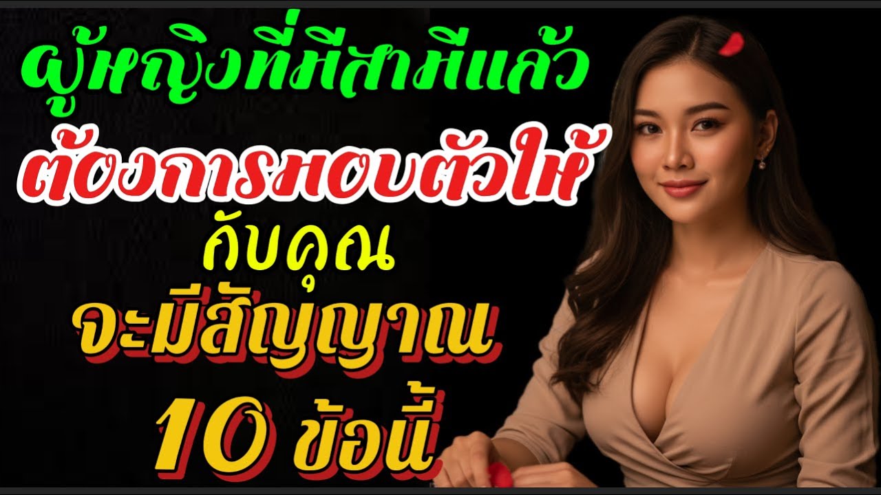 ผู้หญิงที่มีสามีแล้ว ถ้าอยากมอบตัวให้คุณ จะมีสัญญาณ 10 ข้อนี้ - จิตวิทยาผู้หญิง