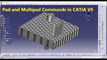 Pad and Multipad commands in CATIA V5, Extrude, Basic tutorials CATIA, Beginner tutorials