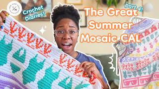 Crocheting Blankets in the SUMMER? ☀️🤭The Great Summer Mosaic CAL pt. 4 🧶 | Crochet Diaries!✨