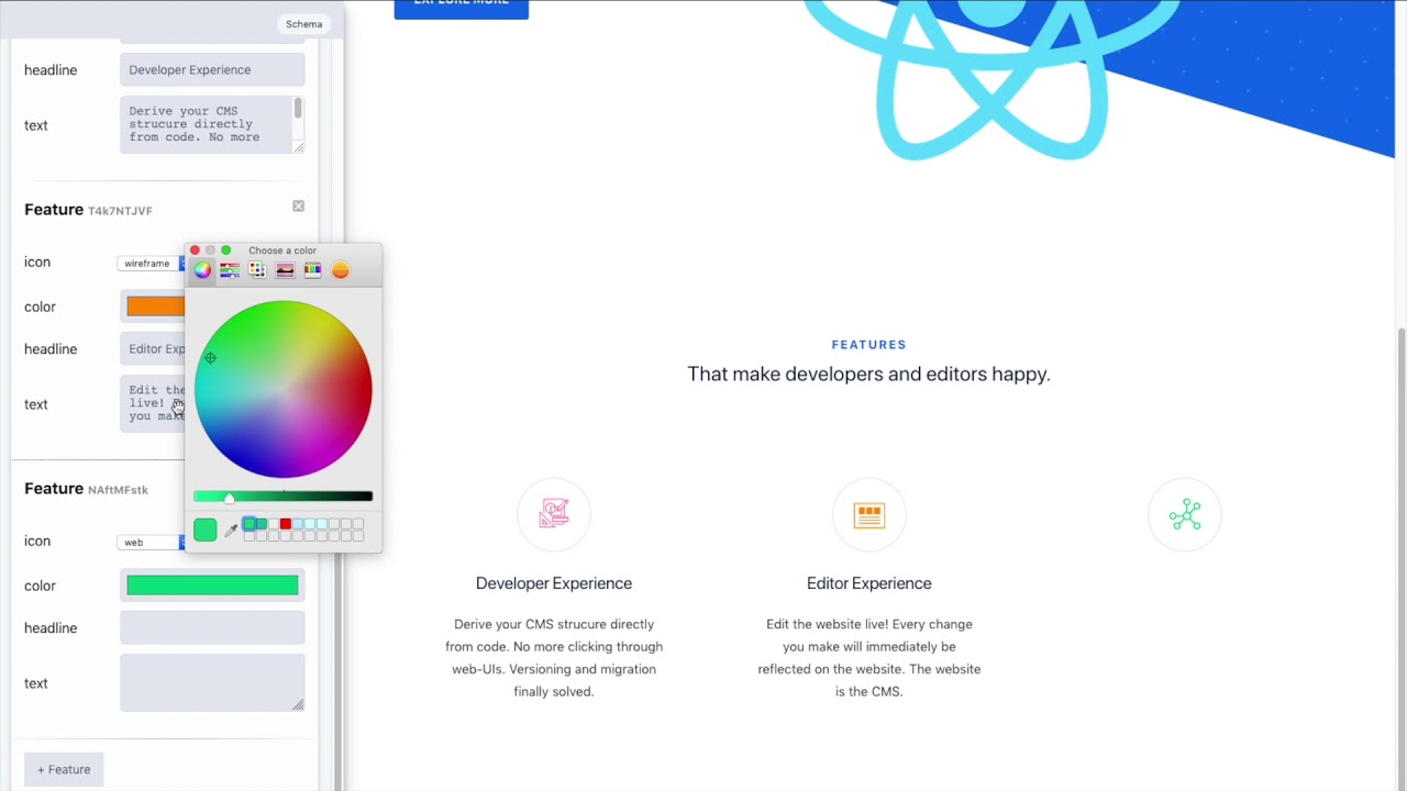 Editor Experience — A better React CMS — Prototype - YouTube