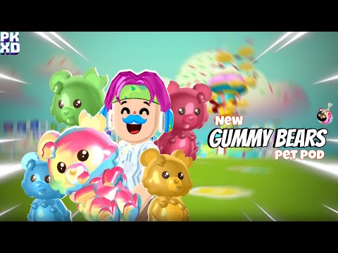 Opening The New Gummy Bears Pet Pod 🐻 in PK XD | Anniversary Update Special Giveaway For You 🫶🏻