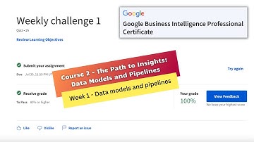 the path to insights data models and pipelines coursera weekly challenge 1 answers
